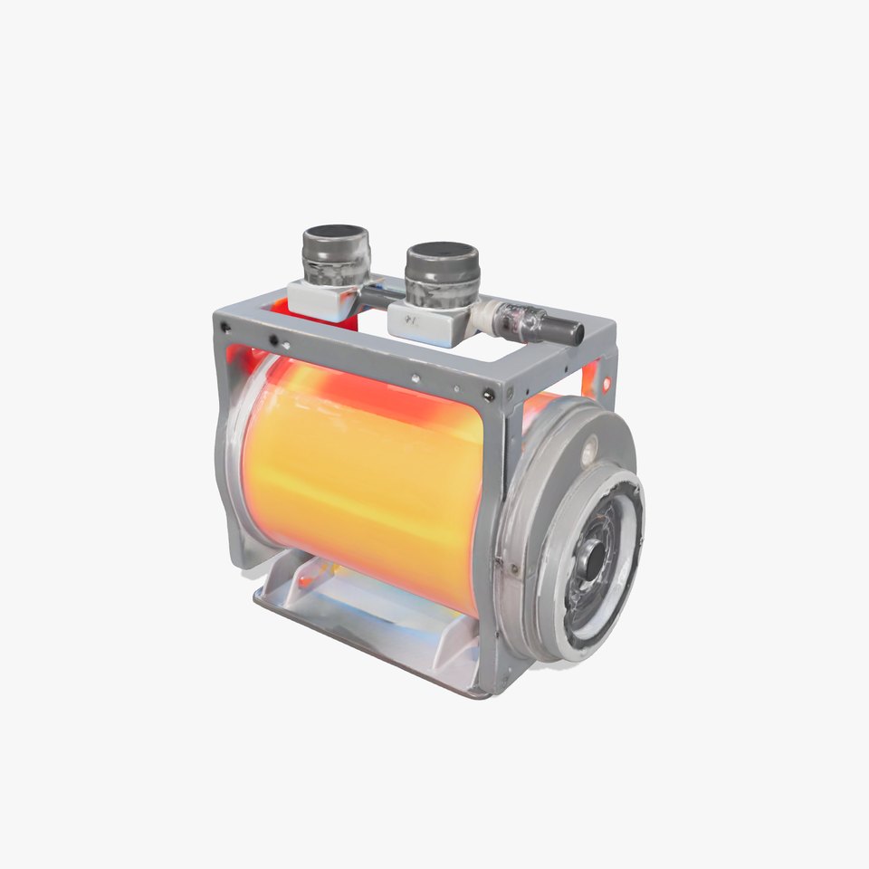 Futuristic Red Barrel Generator Model Pack